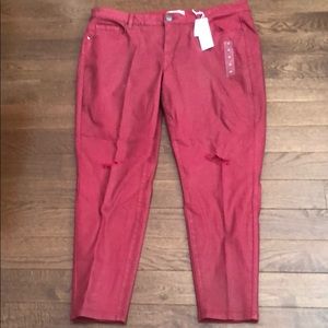 NWT LANE BRYANT RED SKINNY JEANS SZ 20